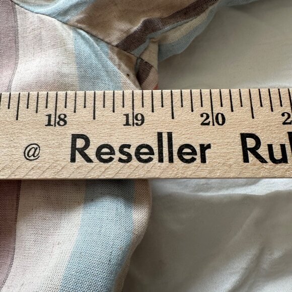 Knox Rose Soft Pastel Striped Long Sleeve Boho Tunic Dress L - Picture 4 of 8